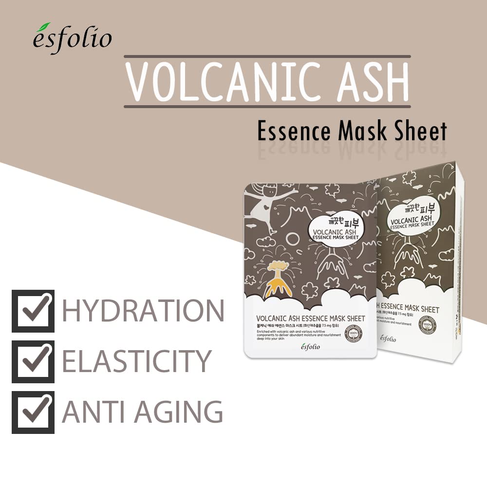 esfolio - Pure Skin Volcanic Ash Essence Mask Sheet Set