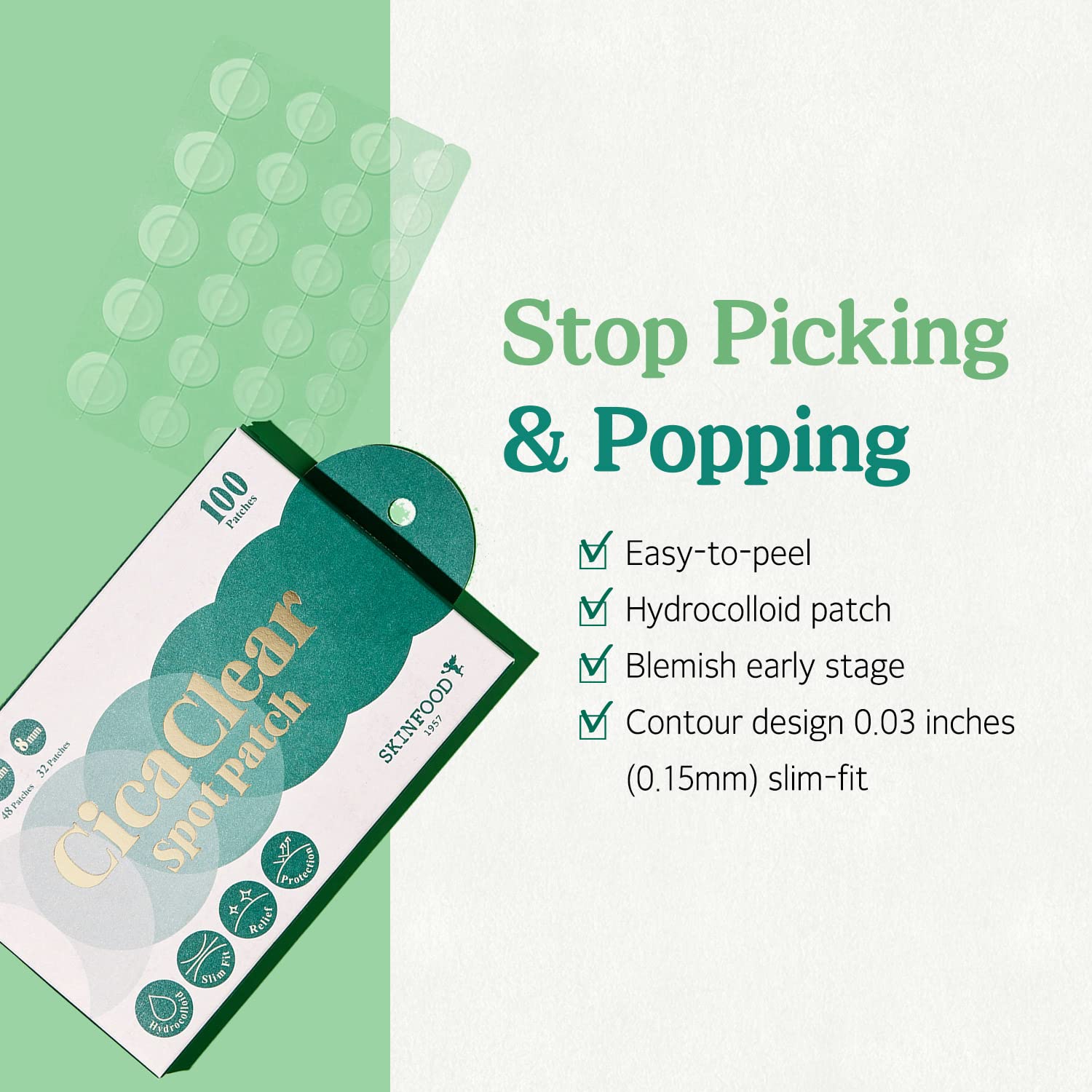 SKINFOOD - Cica Clear Spot Patch