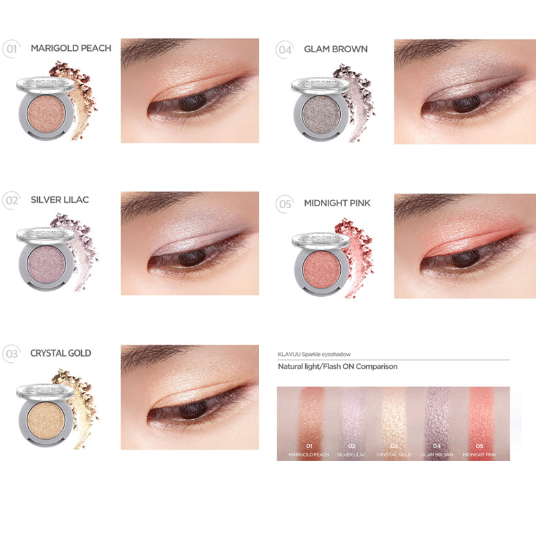 KLAVUU - Urban Pearlsation Sparkle Eyeshadow - 5 Colors