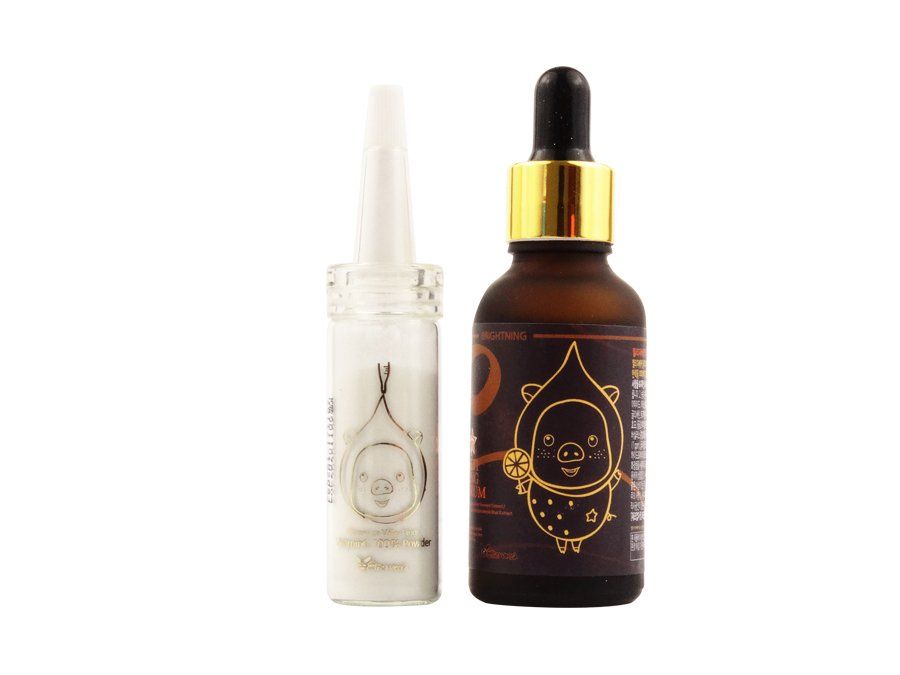 Elizavecca - Vitamin C 100% Powder + Vita-multi Whitening Source Serum - 30ml