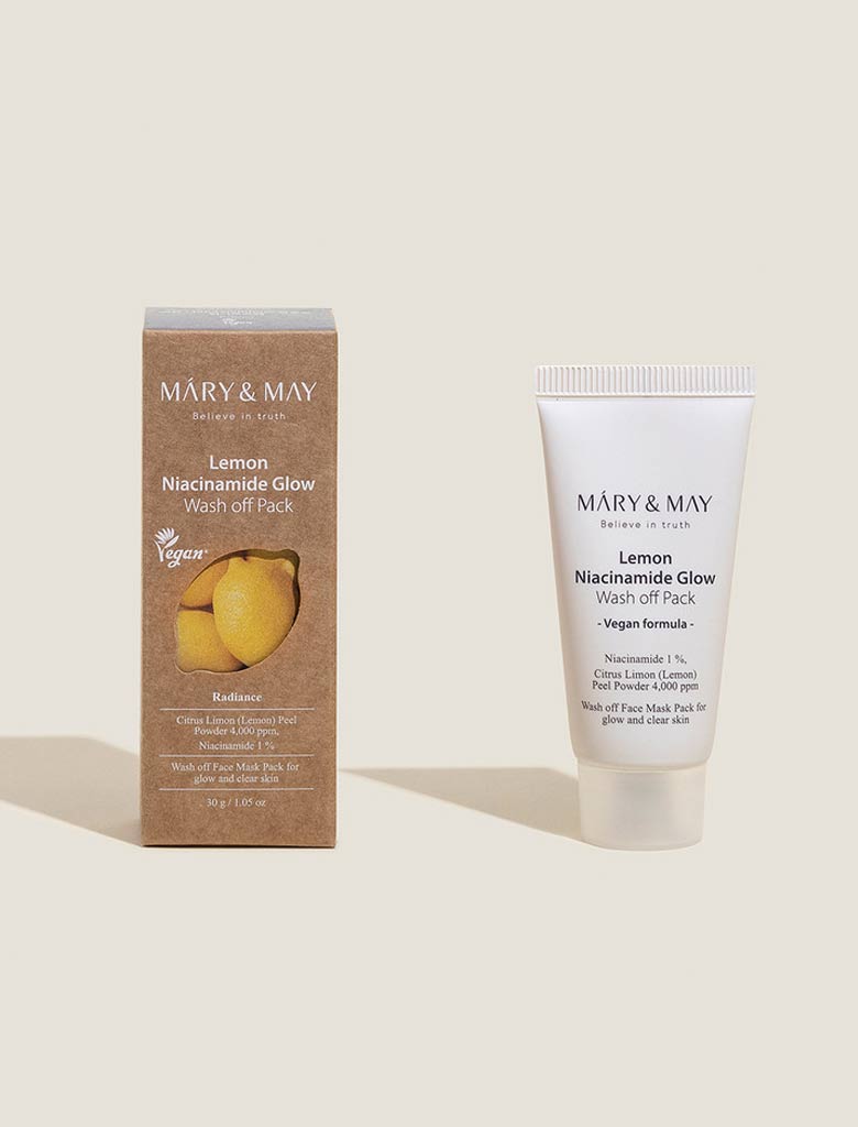 Mary&amp;May - Lemon Niacinamide Glow Wash Off Mask Pack Mini 