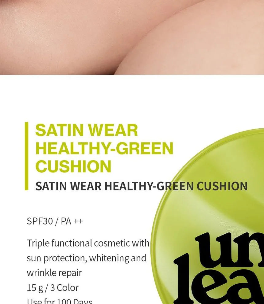 UNLEASHIA - Satin Wear Healthy-Green Cushion - 4 Colors