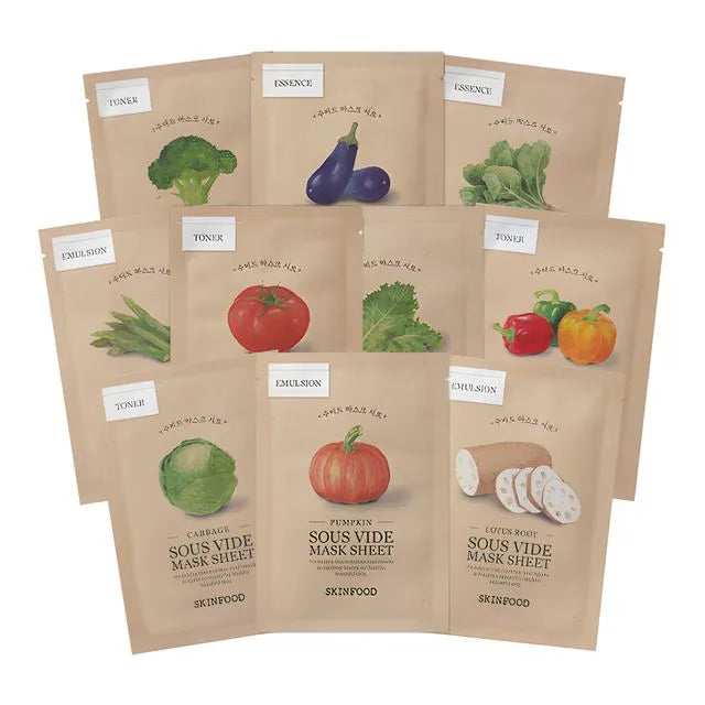 SKINFOOD - Sous Vide Mask Sheet - 10 Types