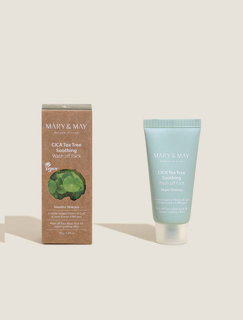 Mary&amp;May - Cica Tea Tree Soothing Wash Off Mask Pack Mini 