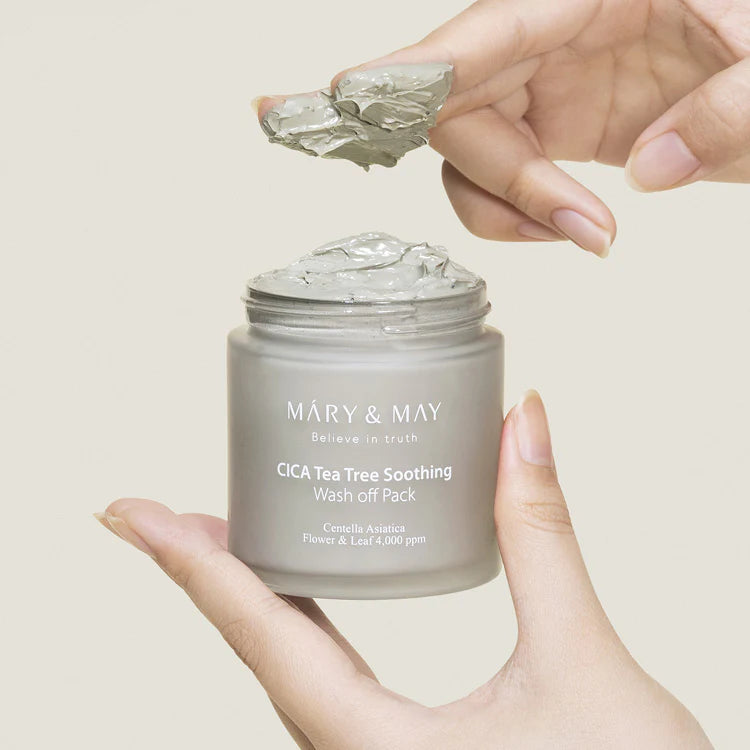 Mary&amp;May - Cica Tea Tree Soothing Wash Off Mask Pack 