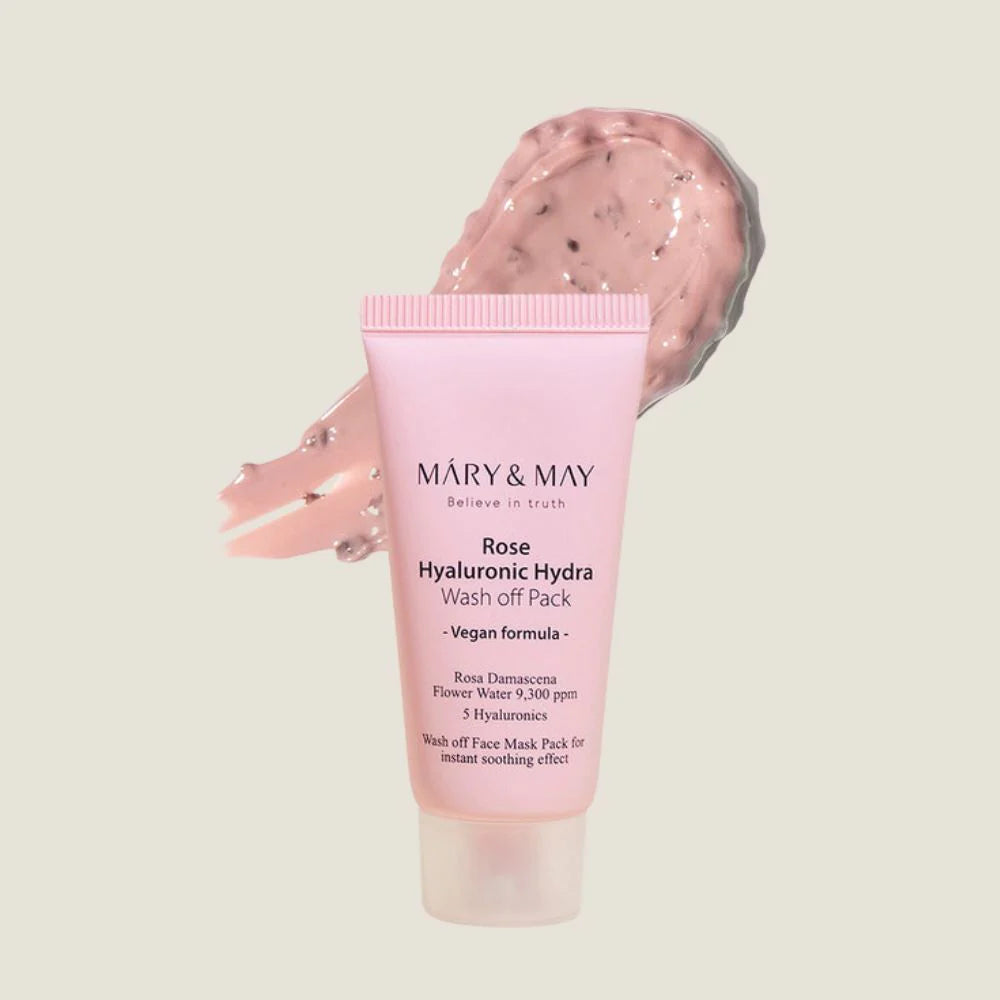 Mary&amp;May - Rose Hyaluronic Hydra Wash Off Mask Pack Mini 