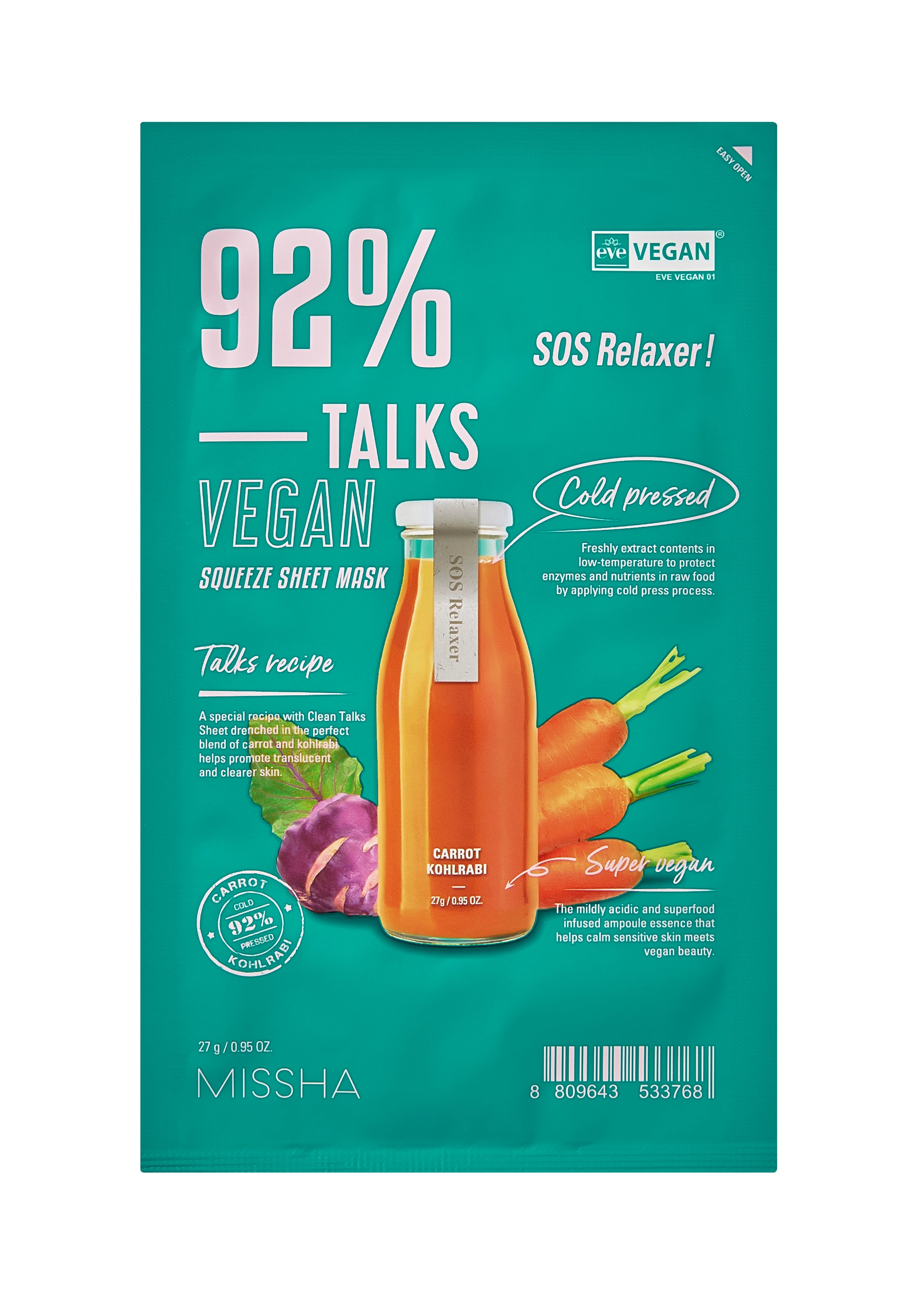 MISSHA - Talks Vegan Squeeze Sheet Mask - 7 Types