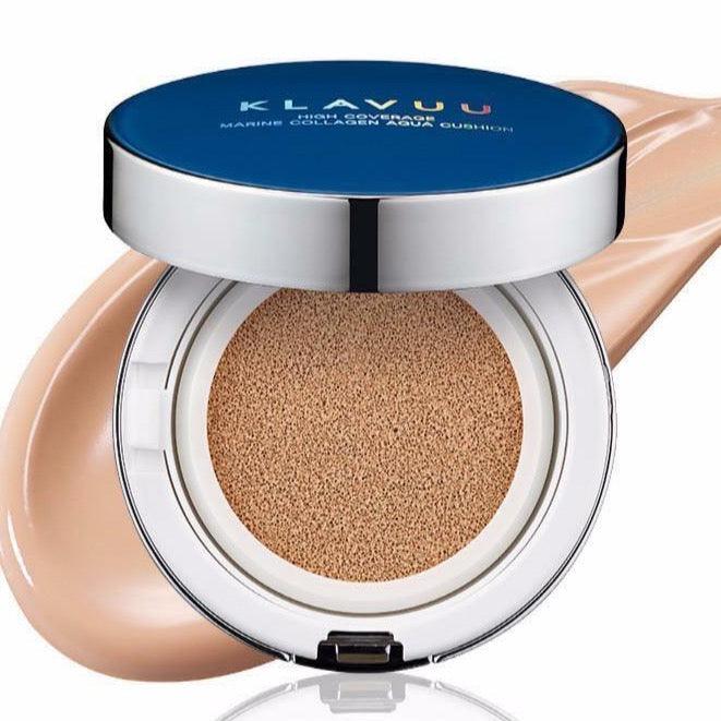 KLAVUU - Blue Pearlsation High Coverage Marine Collagen Aqua Cushion SPF50+ PA+++ 12g